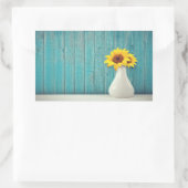 Sticker Rectangulaire Tournesols dans un vase (Sac)