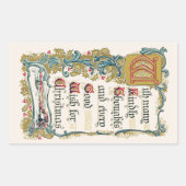 Sticker Rectangulaire Tous mes vœux pour Noël (Devant)