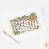 Sticker Rectangulaire Tous mes vœux pour Noël (Enveloppe)