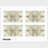 Sticker Rectangulaire Tout ce dont vous avez besoin, c'est de l'amour av (Feuille)