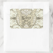 Sticker Rectangulaire Tout ce dont vous avez besoin, c'est de l'amour av (Sac)