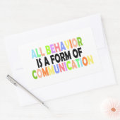Sticker Rectangulaire Tout Comportement Est Une Forme De Communication (Enveloppe)