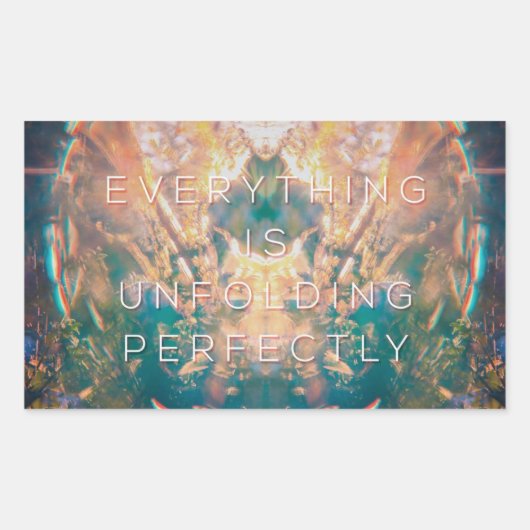 Sticker Rectangulaire Tout dévoile parfaitement - l'autocollant (Devant)