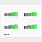 Sticker Rectangulaire Tout est Musique Vert Texte Barcode Chanson Lecteu (Feuille)