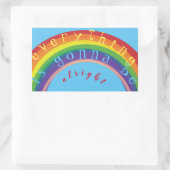 Sticker Rectangulaire "Tout ira bien" Rainbow Blue (Sac)