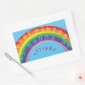 Sticker Rectangulaire "Tout ira bien" Rainbow Blue (Enveloppe)