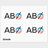 Sticker Rectangulaire Tout le monde sauf Obama (Feuille)
