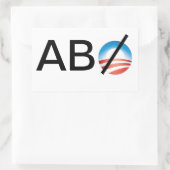 Sticker Rectangulaire Tout le monde sauf Obama (Sac)