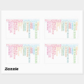 Sticker Rectangulaire Tout le temps dans le monde (Feuille)