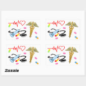 Sticker Rectangulaire Tout médical (Feuille)