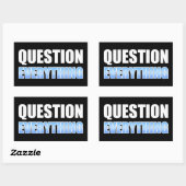 Sticker Rectangulaire Tout remettre en question (Feuille)