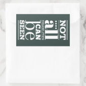 Sticker Rectangulaire Toutes les déficiences ne sont pas visibles (Sac)