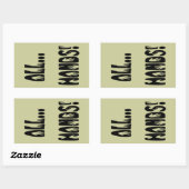 Sticker Rectangulaire Toutes... Mains (Feuille)