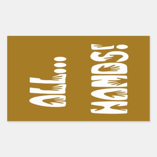 Sticker Rectangulaire Toutes... Mains (Devant)