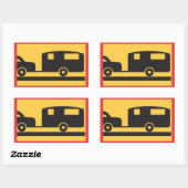 Sticker Rectangulaire Towing A Caravan (Feuille)