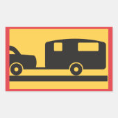 Sticker Rectangulaire Towing A Caravan (Devant)