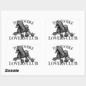 Sticker Rectangulaire Toy Poodle Lovers Club Noir (Feuille)
