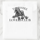 Sticker Rectangulaire Toy Poodle Lovers Club Noir (Sac)