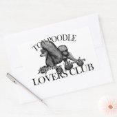 Sticker Rectangulaire Toy Poodle Lovers Club Noir (Enveloppe)