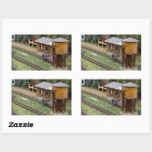 Sticker Rectangulaire Toy Train Plateforme Water Tower (Feuille)