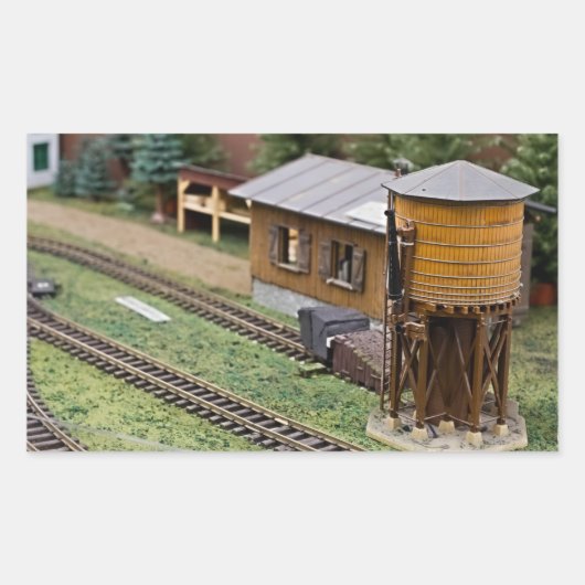 Sticker Rectangulaire Toy Train Plateforme Water Tower (Devant)