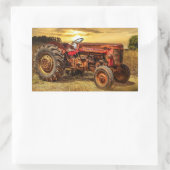 Sticker Rectangulaire Traceur de la ferme rouge (Sac)