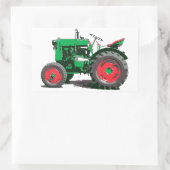 STICKER RECTANGULAIRE TRACTEUR ANTIQUE (Sac)