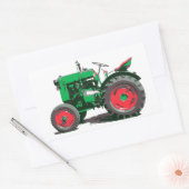 STICKER RECTANGULAIRE TRACTEUR ANTIQUE (Enveloppe)