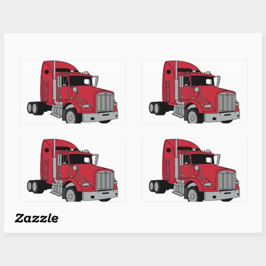 Sticker Rectangulaire Tracteur Kenworth (Feuille)