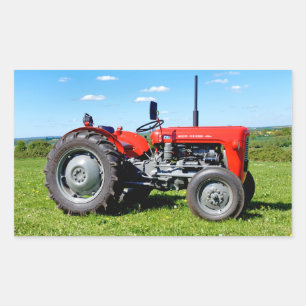 Sticker Rectangulaire Tracteur Massey Ferguson 35