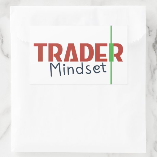 Sticker Rectangulaire Trader Mindset – Discipline Focused Trading (Sac)