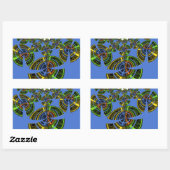 Sticker Rectangulaire Tradition bleue (Feuille)