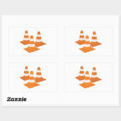 Sticker Rectangulaire Traffic cones (Feuille)