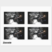 Sticker Rectangulaire Train à vapeur (Feuille)