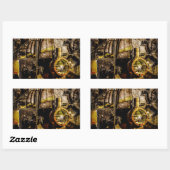 Sticker Rectangulaire Train à vapeur vintage - Old Timer (Feuille)
