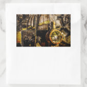 Sticker Rectangulaire Train à vapeur vintage - Old Timer (Sac)