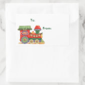 Sticker Rectangulaire Train - Balises cadeaux (Sac)