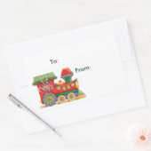 Sticker Rectangulaire Train - Balises cadeaux (Enveloppe)