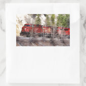 Sticker Rectangulaire Train des Rocheuses (Sac)