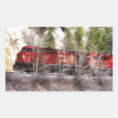 Sticker Rectangulaire Train des Rocheuses (Devant)