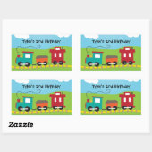 Sticker Rectangulaire Train Enfants Choo Choo Caboose (Feuille)
