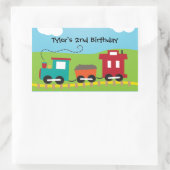 Sticker Rectangulaire Train Enfants Choo Choo Caboose (Sac)