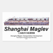 Sticker Rectangulaire Train rapide à grande vitesse SMT Maglev Shanghai (Devant)