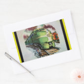 Sticker Rectangulaire Train vintage (Enveloppe)