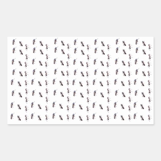 Sticker Rectangulaire Traînées heureuses - fourmi #1 (Devant)
