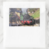 STICKER RECTANGULAIRE TRAINS À VAPEUR (Sac)