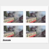 STICKER RECTANGULAIRE TRAINS À VAPEUR (Feuille)