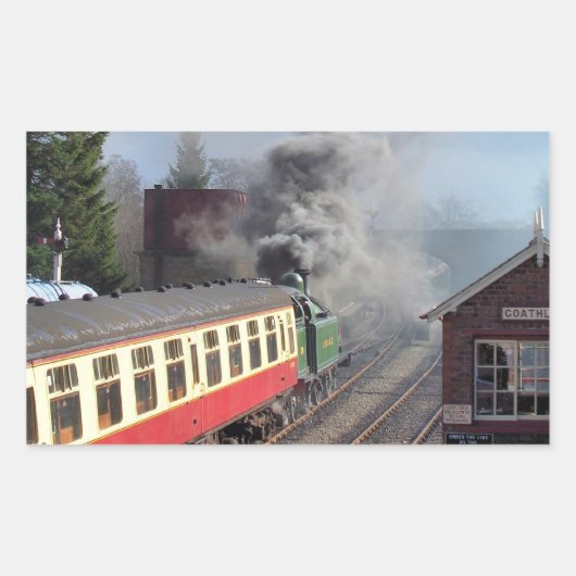 STICKER RECTANGULAIRE TRAINS À VAPEUR (Devant)