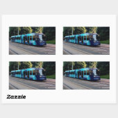 Sticker Rectangulaire Tramway bleu (Feuille)