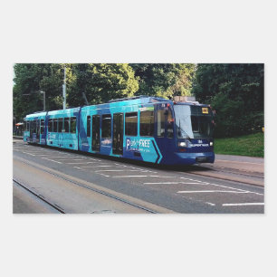 Sticker Rectangulaire Tramway bleu